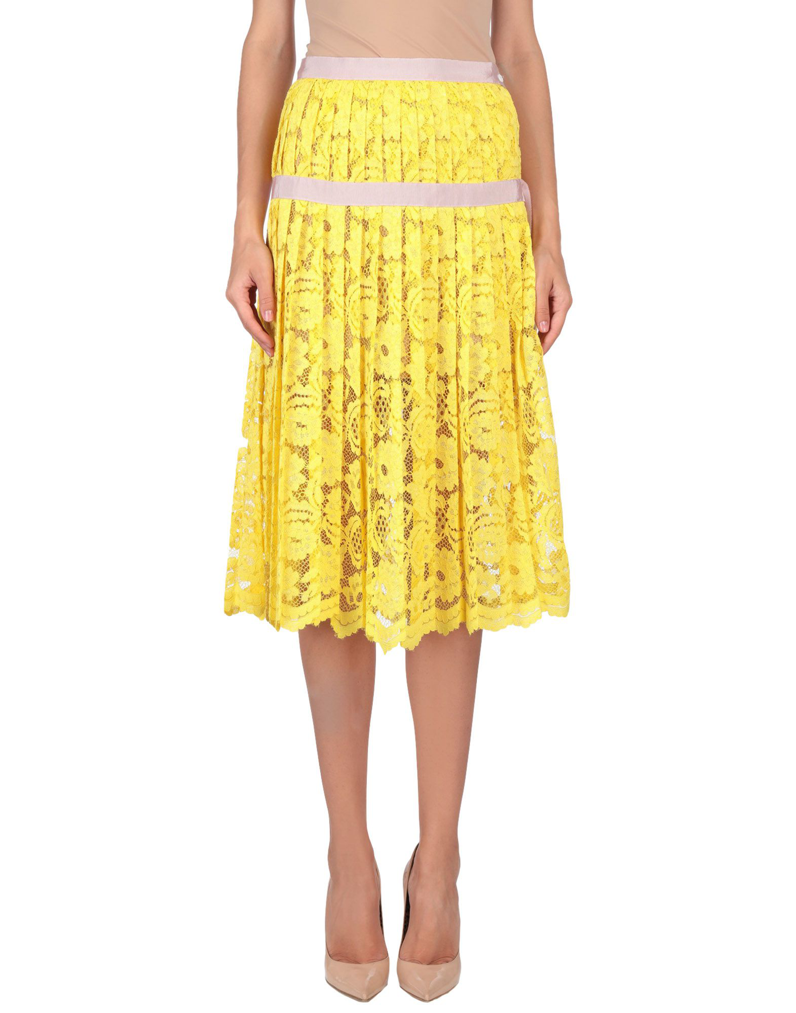 Miahatami Midi Skirts In Yellow | ModeSens