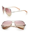 Chloé Women's Nerine Aviator Sunglasses, 60mm In Light Gold/peach/rose Gradient Lens