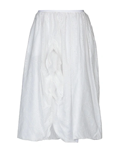 Brian Dales Midi Skirts In White