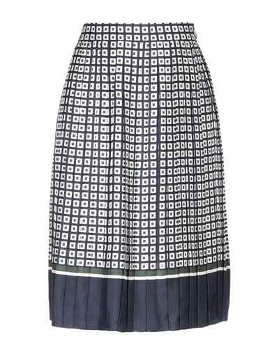 Tory Burch Knee Length Skirt In Dark Blue