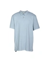 James Perse Polo Shirt In Pastel Blue