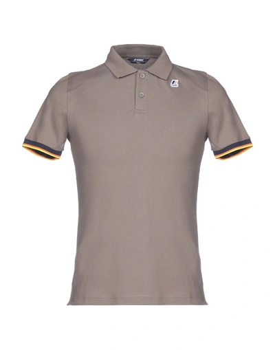 K-way Polo Shirts In Beige