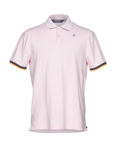 K-way Polo Shirt In Light Pink