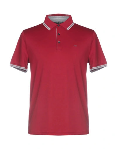 Michael Kors Polo Shirt In Red