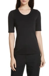 Theory Pima Cotton Top In Black