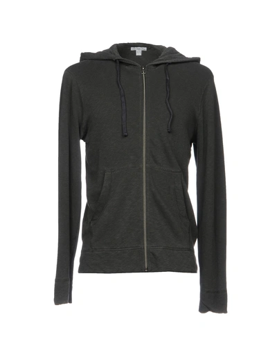 James Perse Hooded Sweatshirt In Lead