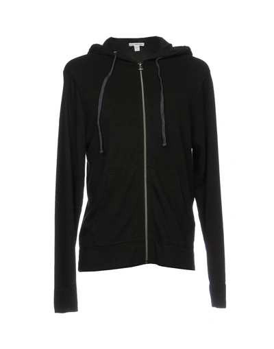 James Perse Sweatshirts In Black
