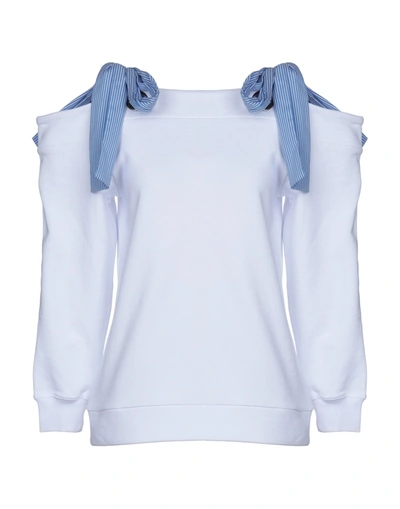 Msgm Sweatshirts In White