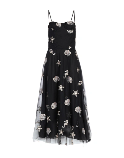 Space Style Concept 3/4 Length Dresses In Black