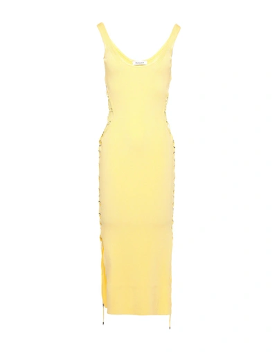 Mugler Midi Dress In Yellow | ModeSens