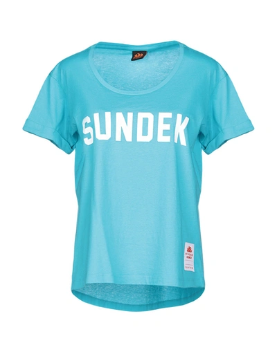 Sundek T-shirts In Turquoise