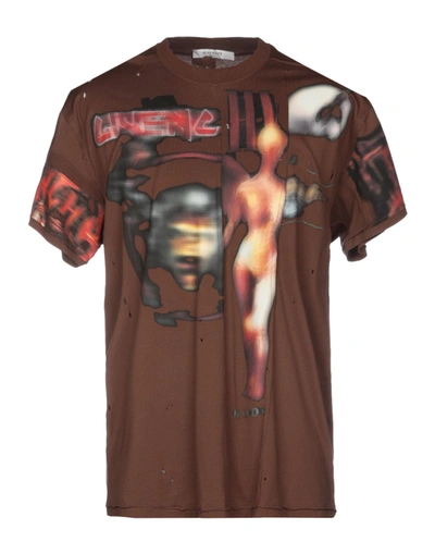 Givenchy T-shirts In Brown