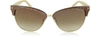 Tom Ford Women's Fany Cat Eye Sunglasses, 59mm In Iridescent Brown/gold Mirror
