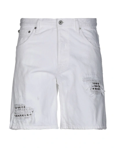 Just Cavalli Denim Shorts In White