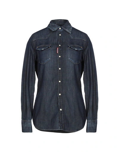 Dsquared2 Denim Shirts In Blue