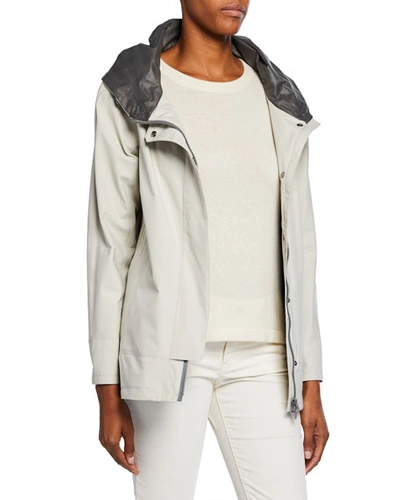 Herno Paclite 2-layer Hooded Jacket In Sand