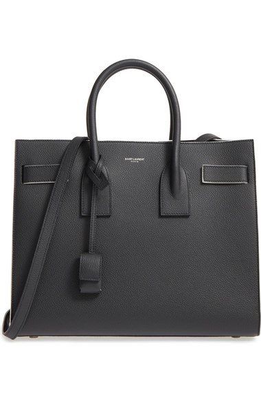 saint laurent small sac de jour leather tote