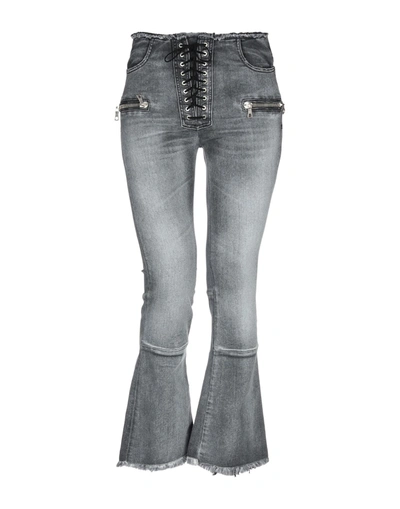 Ben Taverniti Unravel Project Ben Taverniti Unravel Flared Jeans Lace Raw Cut In Grey
