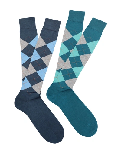 Burlington Short Socks In Slate Blue
