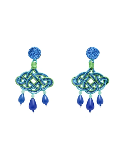 Anna E Alex Earrings In Blue