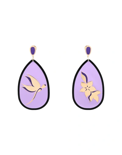 Anna E Alex Earrings In Lilac