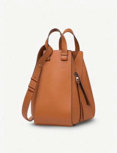 Loewe Hammock Dw Mini Leather Shoulder Bag In Tan