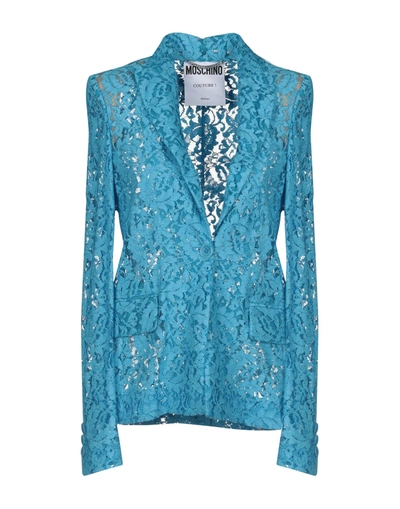 Moschino Suit Jackets In Azure