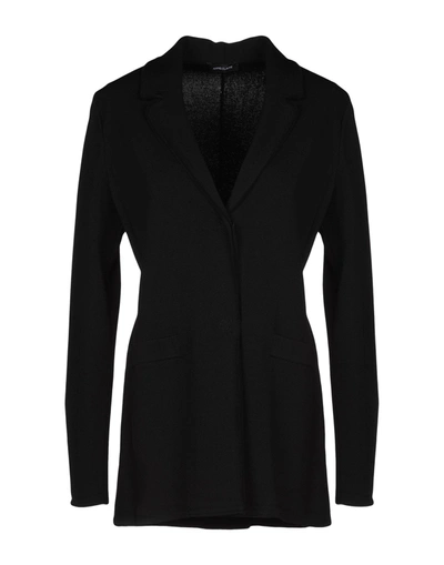 Anneclaire Blazer Style Cardigan In Black
