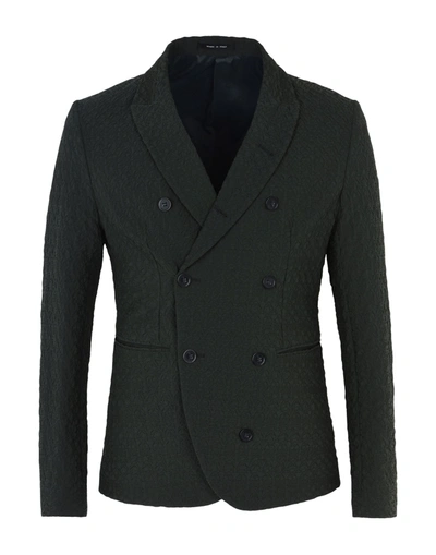 Emporio Armani Suit Jackets In Dark Green