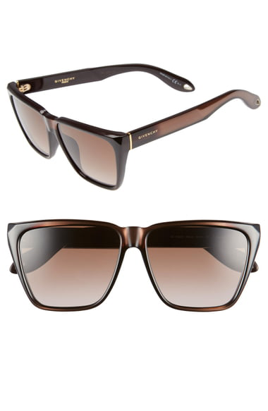 givenchy 58mm square sunglasses