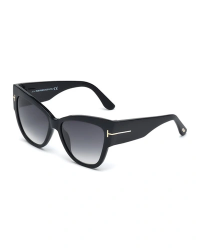 Tom Ford Anoushka 57mm Special Fit Butterfly Sunglasses In Grey