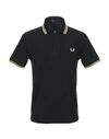 Fred Perry Funnel Neck Polo In Navy