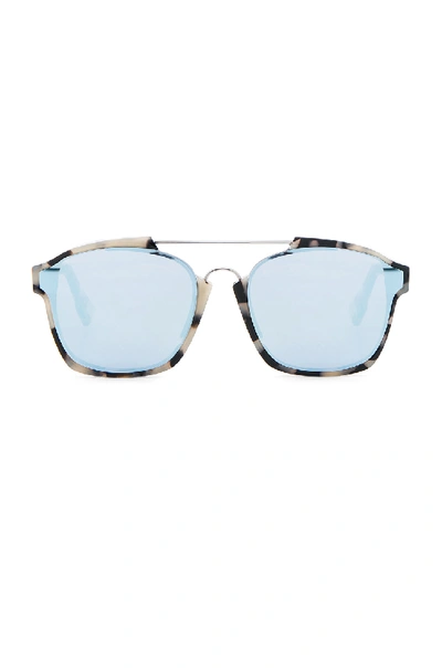 Dior Women's Abstract Square Mirrored Sunglasses, 58mm In Havana/blue Mirror