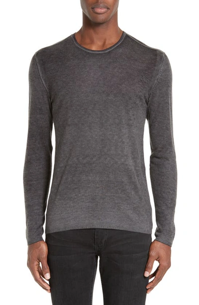 John Varvatos Merino Wool Slim Fit V-neck Sweater In Med Grey