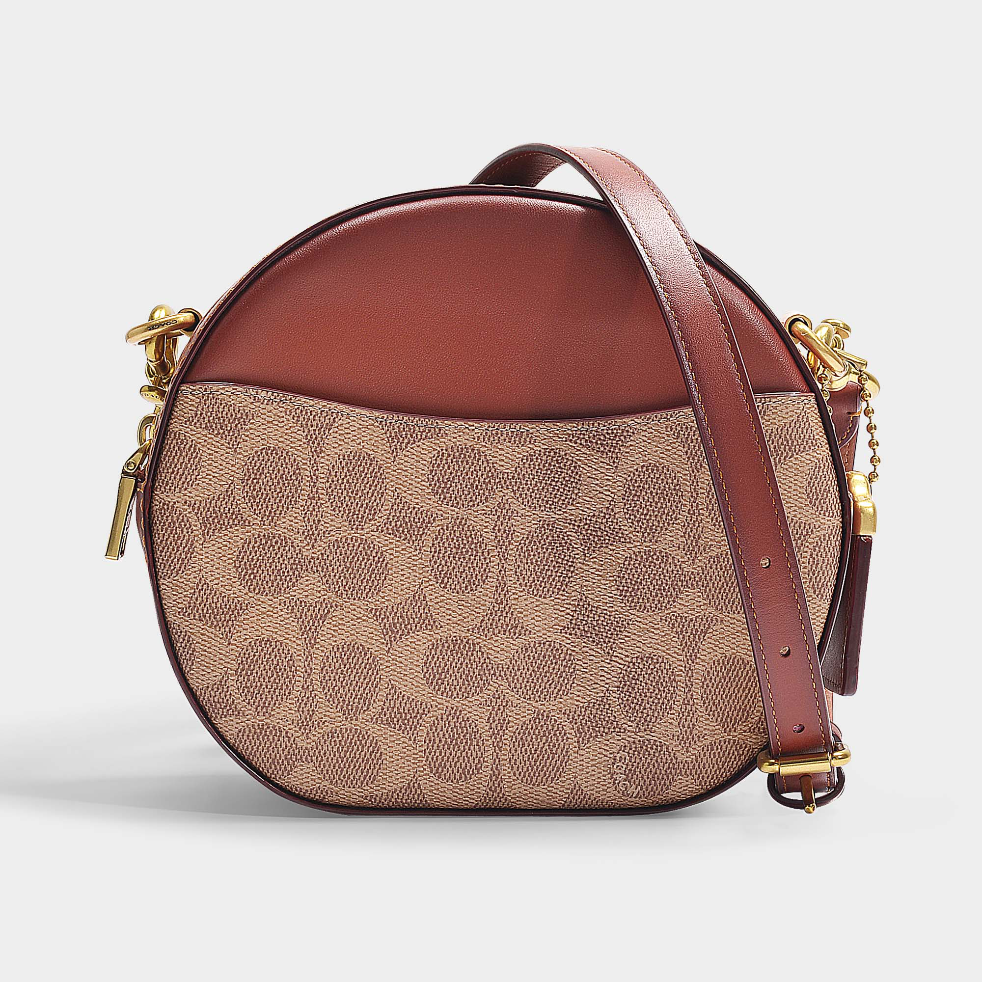 Coach Coated Canvas Signature Canteen Crossbody Bag In Brown Canvas