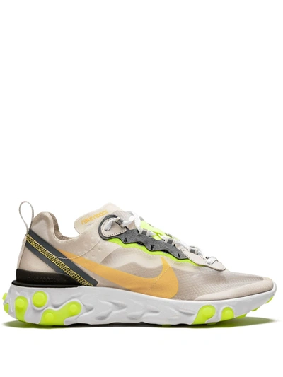 Nike React Element 87 Ripstop, Leather And Suede Sneakers In Beige |  ModeSens