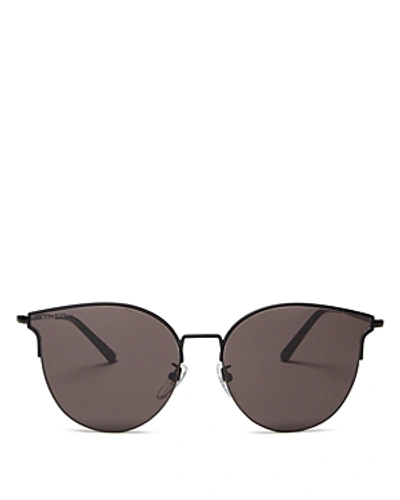 Balenciaga Women's Cat Eye Sunglasses, 61mm In Black/black