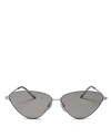 Balenciaga Women's Cat Eye Sunglasses, 61mm In Silver/gray