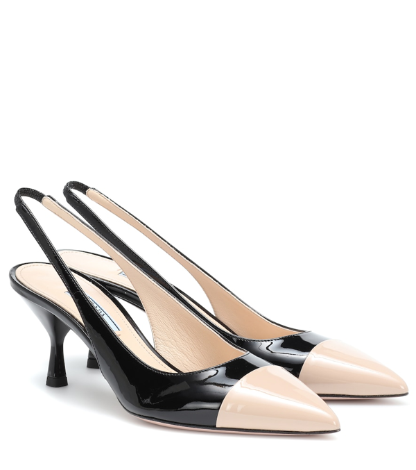 prada leather slingback pumps