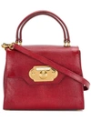 Dolce & Gabbana Welcome Leather Shoulder Bag In Red