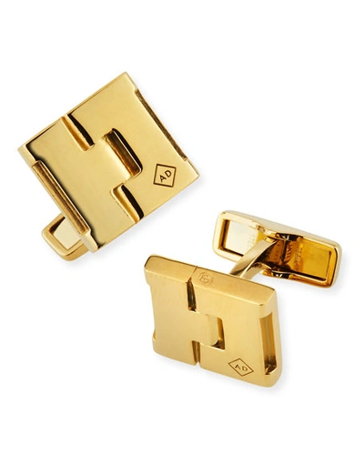 Dunhill Duke Square Gold-plated Cufflinks