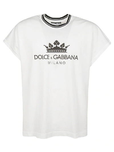 Dolce & Gabbana Logo Print T-shirt In White