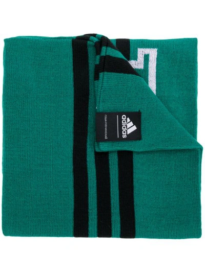 Gosha Rubchinskiy Green & Black Adidas Originals Edition Knit Scarf