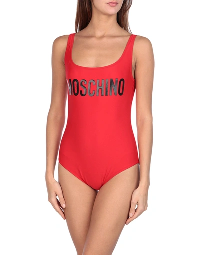 Moschino One-piece Swimsuits In Red