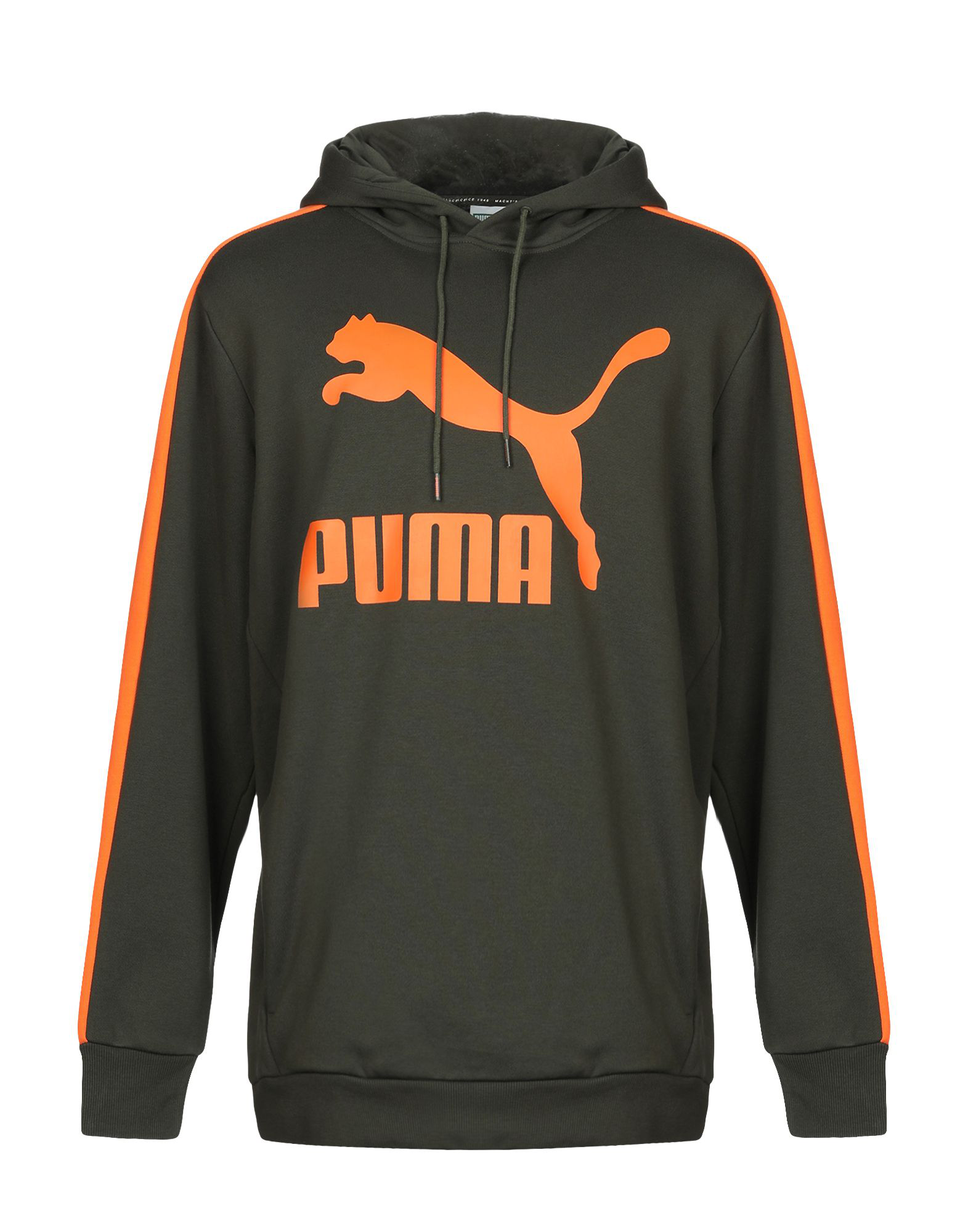 Puma Hooded Sweatshirt In Dark Green | ModeSens
