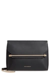 Strathberry East/west Stylist Calfskin Leather Clutch In Black