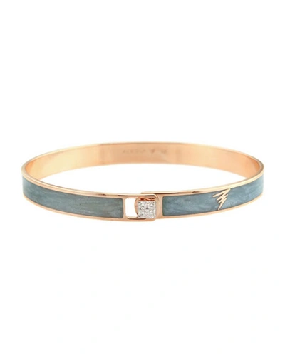 Alessa Jewelry Spectrum 18k Rose Gold Paint & Diamond Bangle, Gray