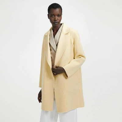 Theory New Divide Boy Coat In Pale Straw
