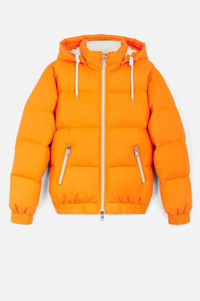 Ami Alexandre Mattiussi Hooded Down Jacket In Orange