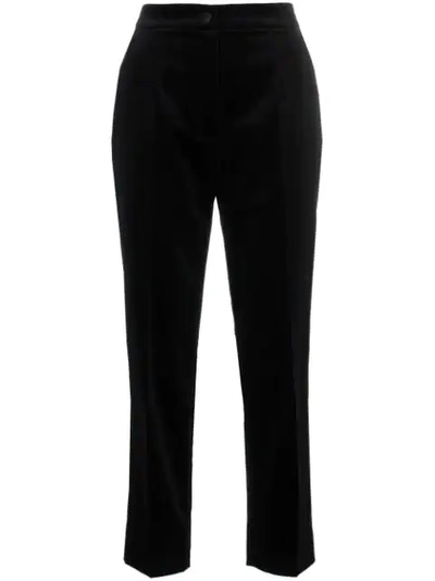 Dolce & Gabbana Slim Leg Velvet Suit Trousers In Black